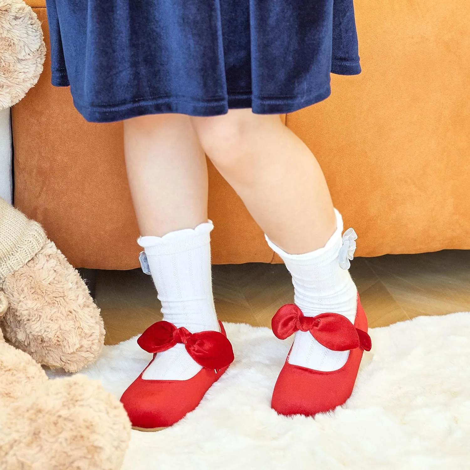 GINFIVE Toddler Girls Dress Shoes Mary Janes Ballerina Flats for Girls Shoes Toddler
