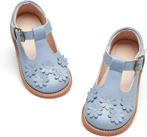 GINFIVE Toddler Little Girls Mary Janes Flats Girls Dress Shoes Kids Shoes