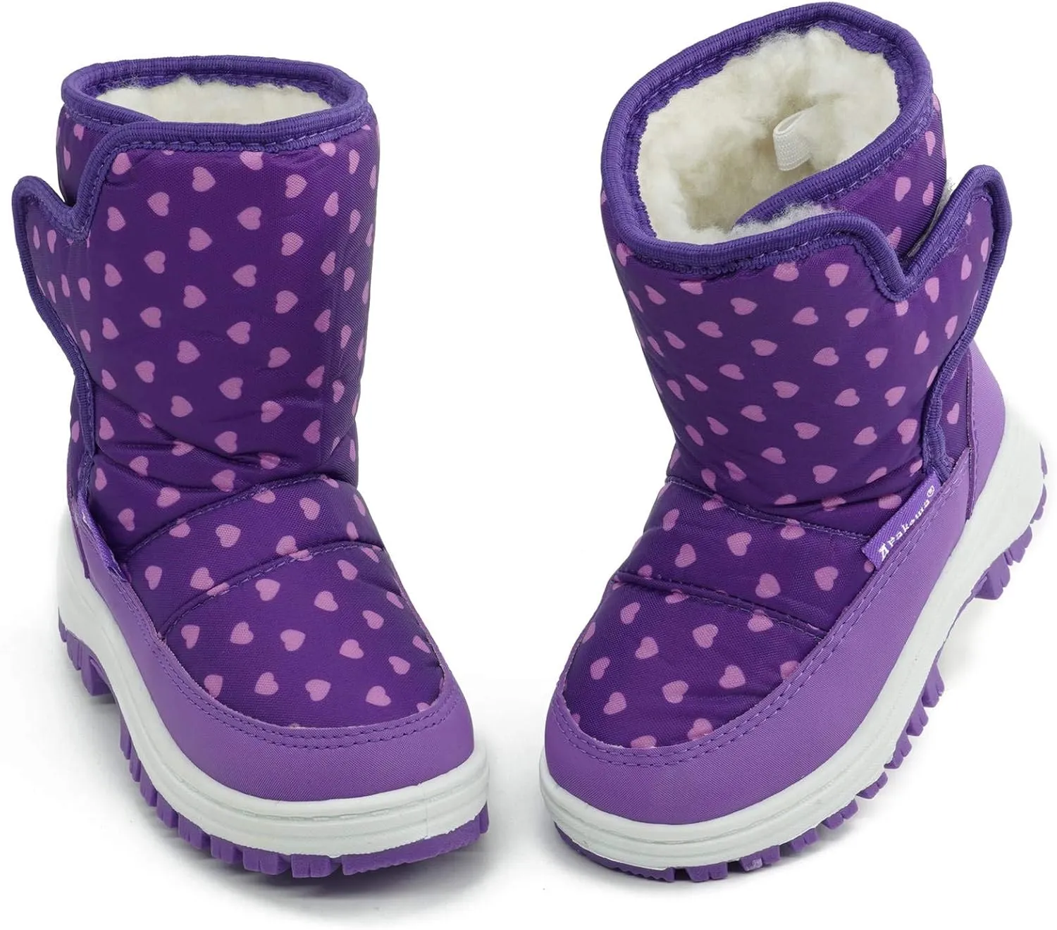 Girl snow boots for girls toddler little kid size Cold Weather Winter Warm Waterproof Outdoor Warm Faux Fur Lined Shoes (Toddler/Little Kid)