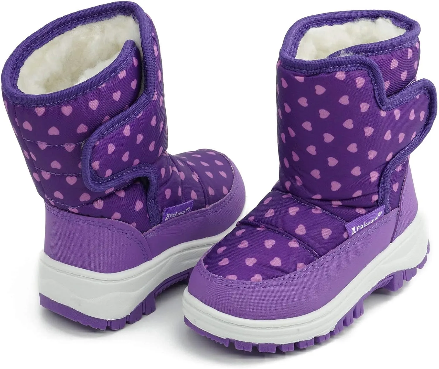 Girl snow boots for girls toddler little kid size Cold Weather Winter Warm Waterproof Outdoor Warm Faux Fur Lined Shoes (Toddler/Little Kid)