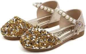 Girls and Toddlers Sparkle Special Occasion Mary Jane Flats