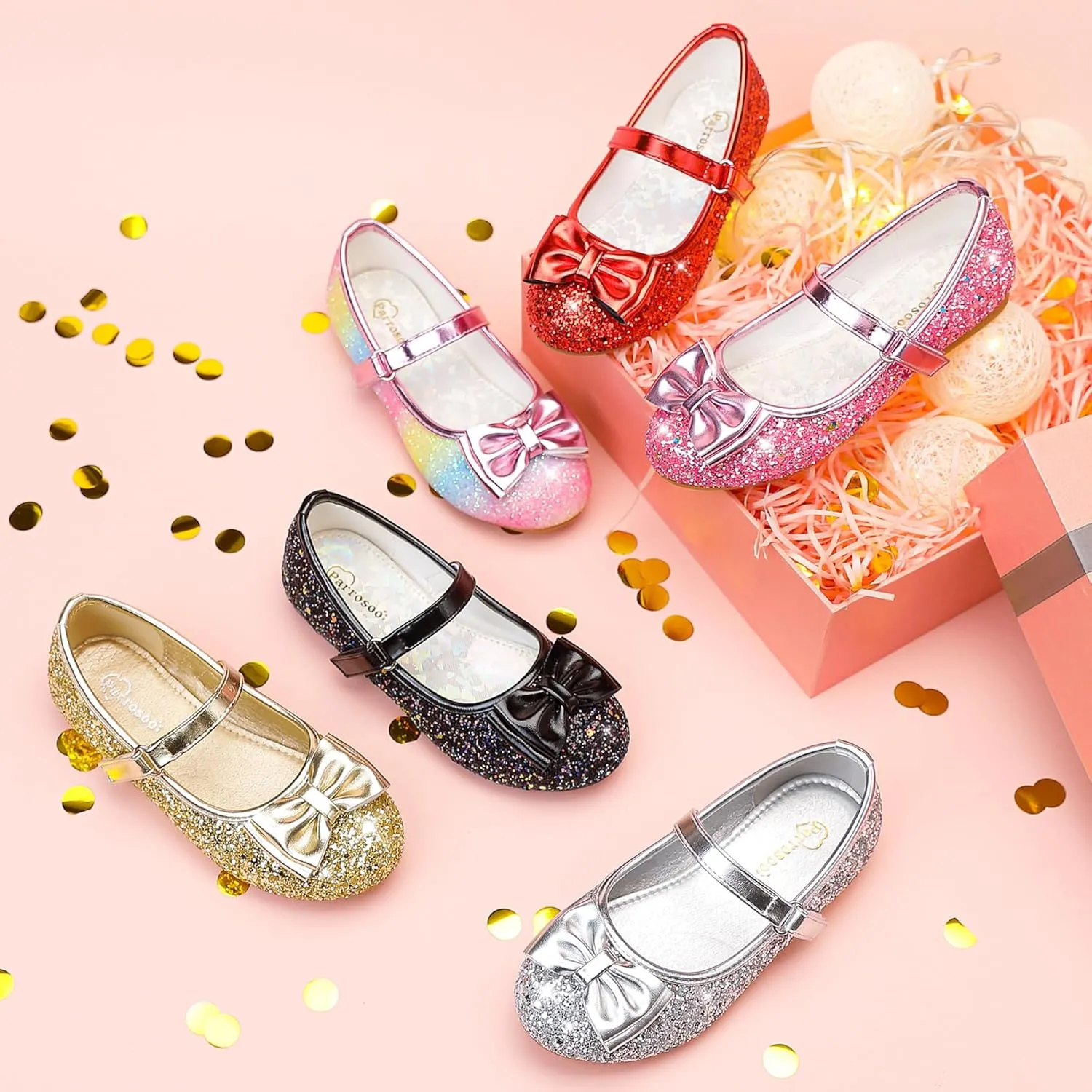 Girls Dress Shoes Princess Shoes Flower Girls Flats Party Wedding Toddler Little Big Kid