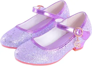 Girls Flats Sparkle Party Mary Jane Princess Dress Shoes
