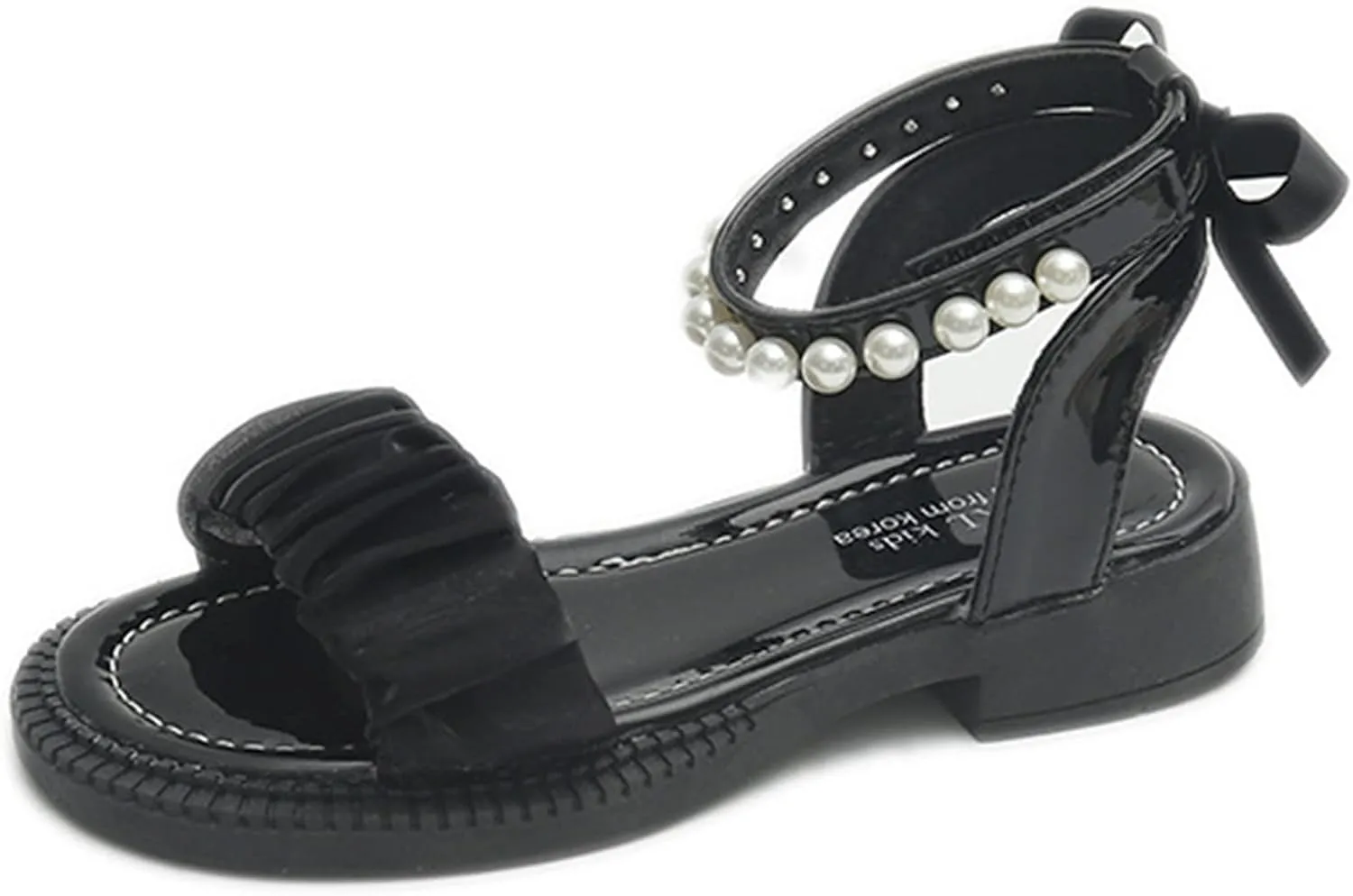 Girls Kids Beaded Open Toe Sandals 𝗟ow Heel Non Slip Dress Barefoot Shoes Baby Princess Dance Ballet Fashion Loafers