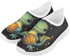 GOSTONG Kids Slip On Sneakers Low Cut Loafers Lightweight Non Slip Casual Walking Shoes Boys Girls Sports Sneakers White Sole Size 11-15