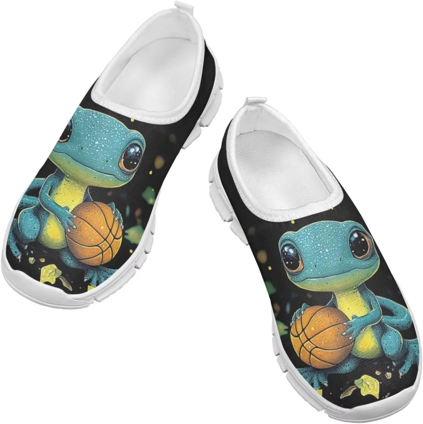 GOSTONG Kids Slip On Sneakers Low Cut Loafers Lightweight Non Slip Casual Walking Shoes Boys Girls Sports Sneakers White Sole Size 11-15