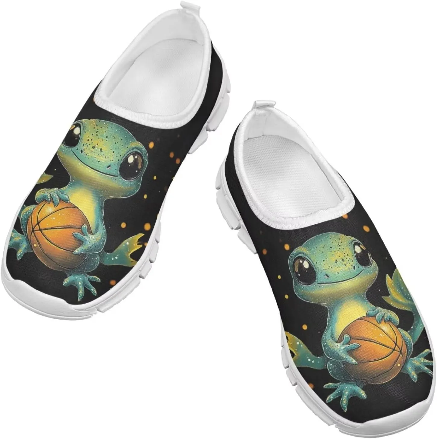 GOSTONG Kids Slip On Sneakers Low Cut Loafers Lightweight Non Slip Casual Walking Shoes Boys Girls Sports Sneakers White Sole Size 11-15