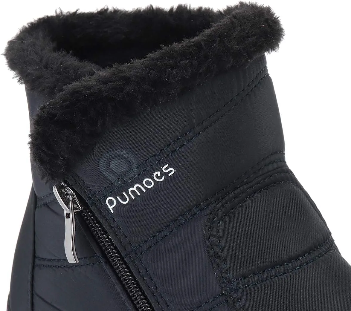 gracosy Warm Snow Boots Outdoor for Women, Winter Warm Boots Women Anti-Slip Winter Bootie Fur Lined Warm Ankle Boots Waterproof Slip on Outdoor Shoes