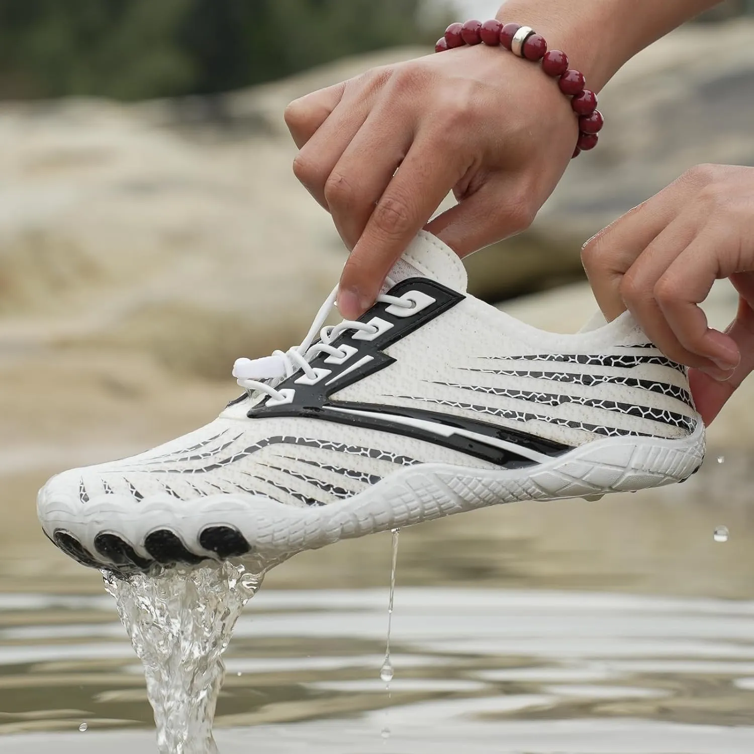 Grounded Footwear for Women Wide Width Walking Hiking Winter Footwear Barefoot Shoes Womens, Waterproof Hiking Boots Non Slip Hikes Water Shoes for Neuropathy Healthy Shoe for Swim Beach Pool Yoga