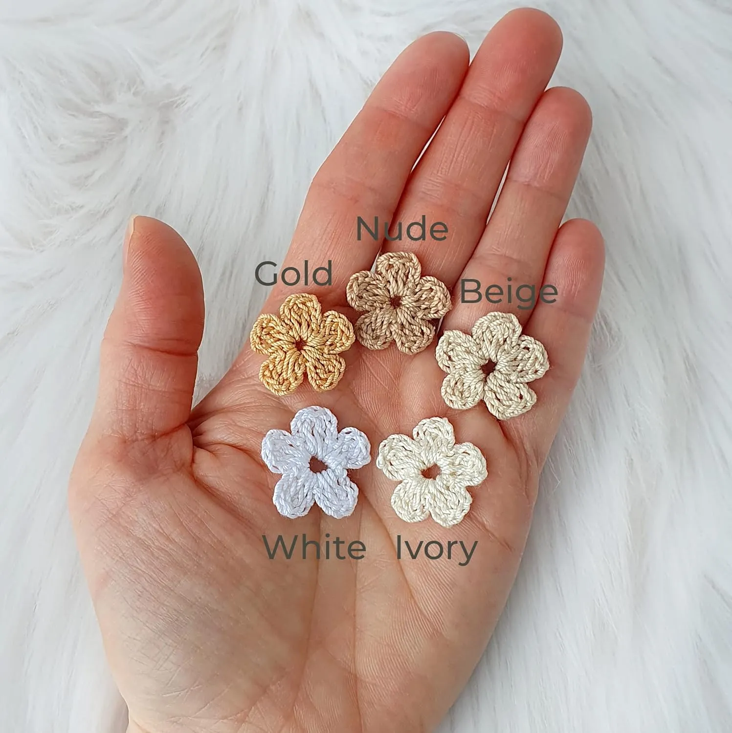 Hand Crochet Flower Barefoot Sandals, Boho Beach Wedding Shoes, Flower Girl Foot Jewelry, Flower Girl Gift, Boho Beach Shoes, Mommy and Me Beach Outfit (White, XS Kid size 11-2)
