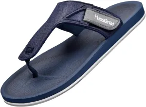 Harssidanzar Men Flip-Flops Flat Indoor Outdoor Summer Beach Thong Slip on Sandals KM235US