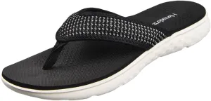 Harssidanzar Men Flip Flops Sport Sandals With Arch Support Thong Lightweight Summer Beach Sandals KM240US