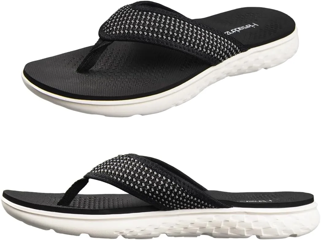 Harssidanzar Men Flip Flops Sport Sandals With Arch Support Thong Lightweight Summer Beach Sandals KM240US