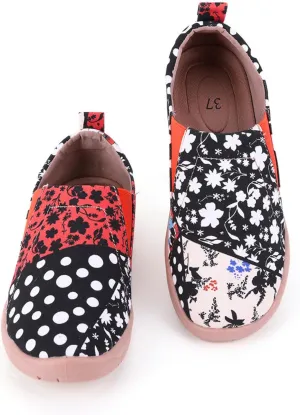 HiGropcore Women's Art Painted Casual Loafers Slip On Canvas Walking Shoes Comfortable Lightweight Ladies Travel Shoes