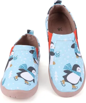 HiGropcore Women's Art Painted Casual Loafers Slip On Canvas Walking Shoes Comfortable Lightweight Ladies Travel Shoes