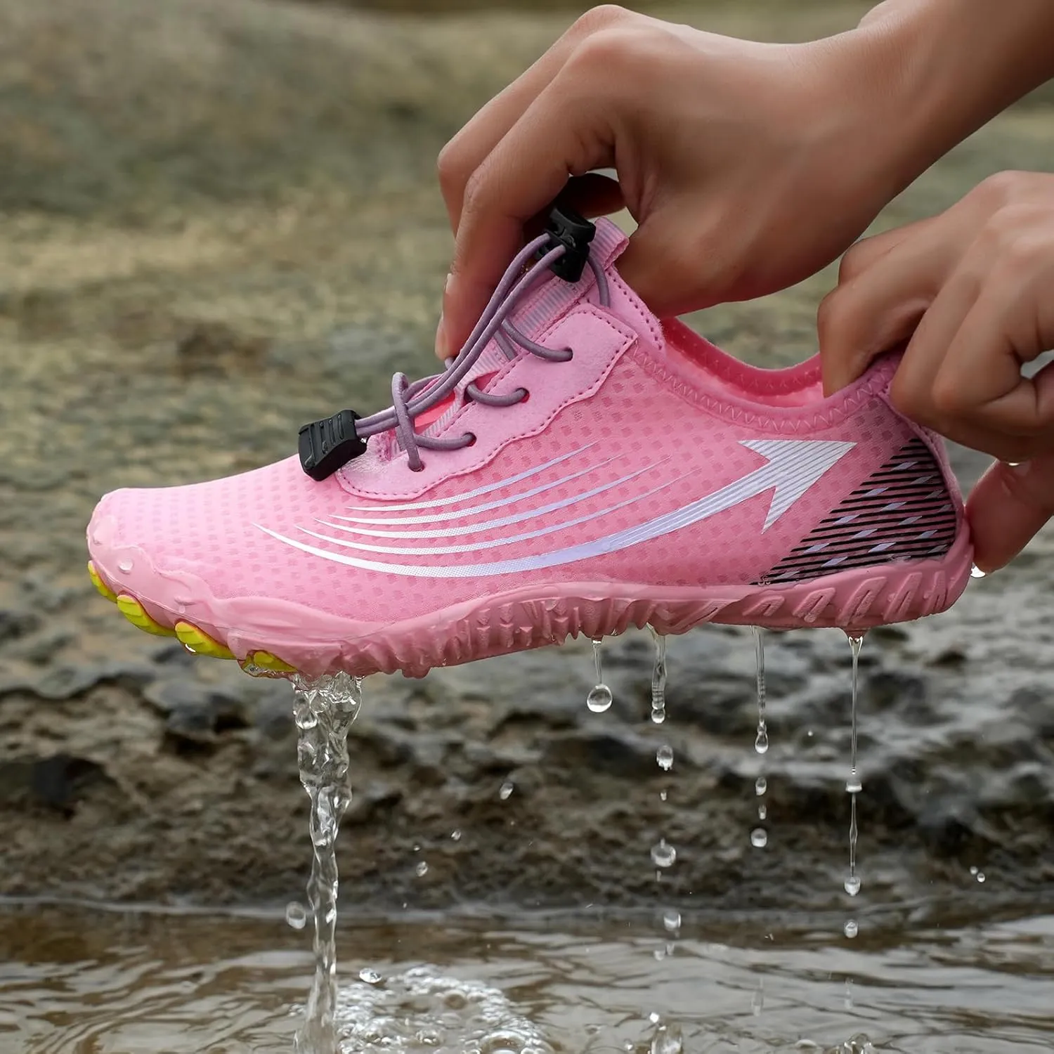 Hiking Shoes Women Waterproof Lightweight Hiking Barefoot Water Shoes Women Wide Feet Toe Box Quick Dry Aqua Swim Barefoot Shoe for Outdoor Fishing Breathable Lightweight Going Out Footwear