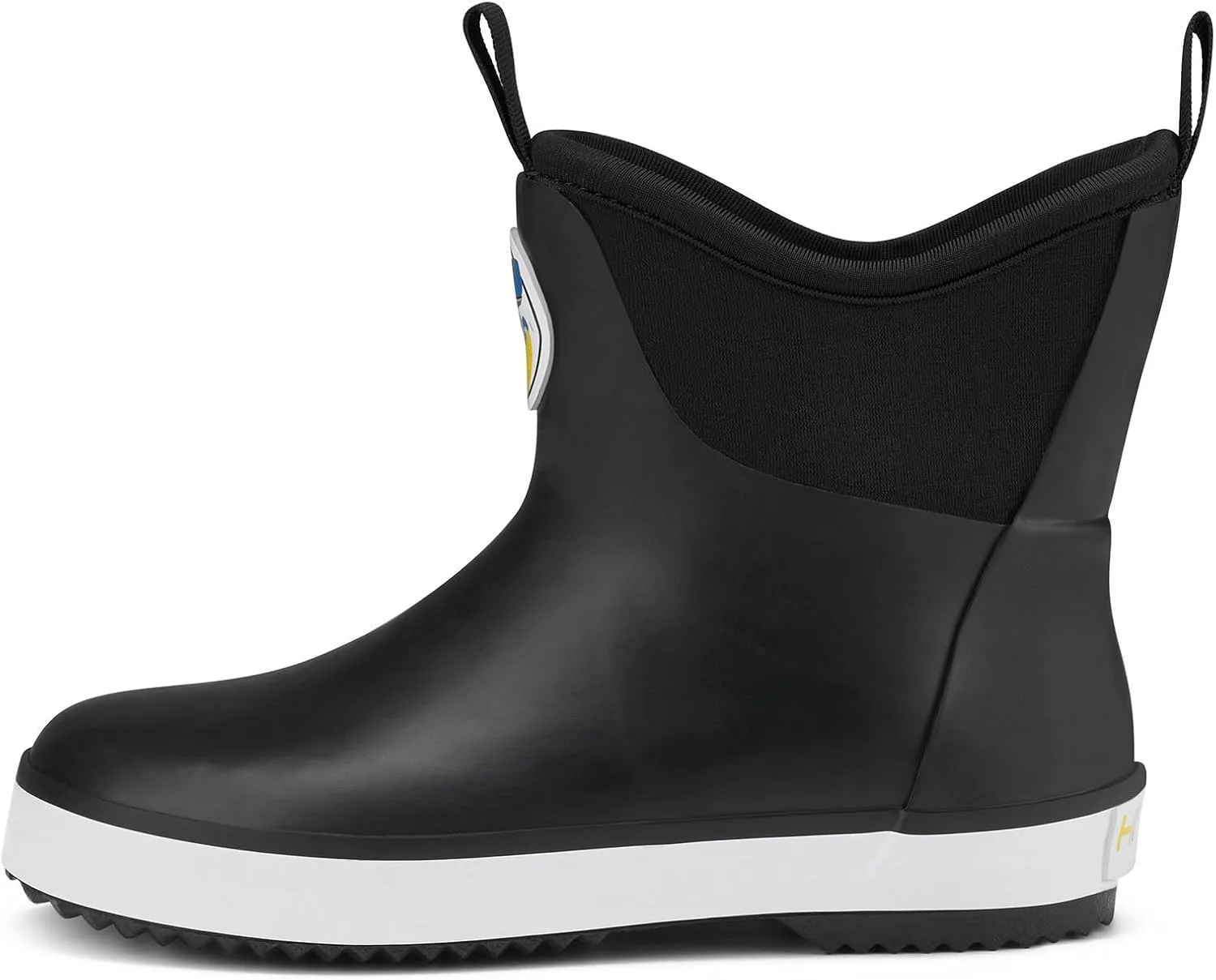 HISEA Kid's Deck Boots Waterproof Lightweight Ankle Rain Boots for Boys Girls Rubber Boots Non-slip Child Rain Shoes