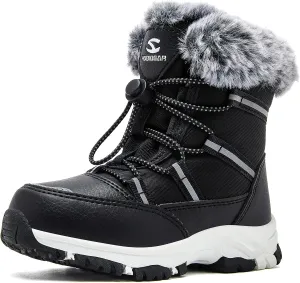 HOBIBEAR Boys Girls Toddler Snow Boots Waterproof Slip Resistant Outdoor Winter Boot Shoes(Toddler/Little Kids/Big Kids)