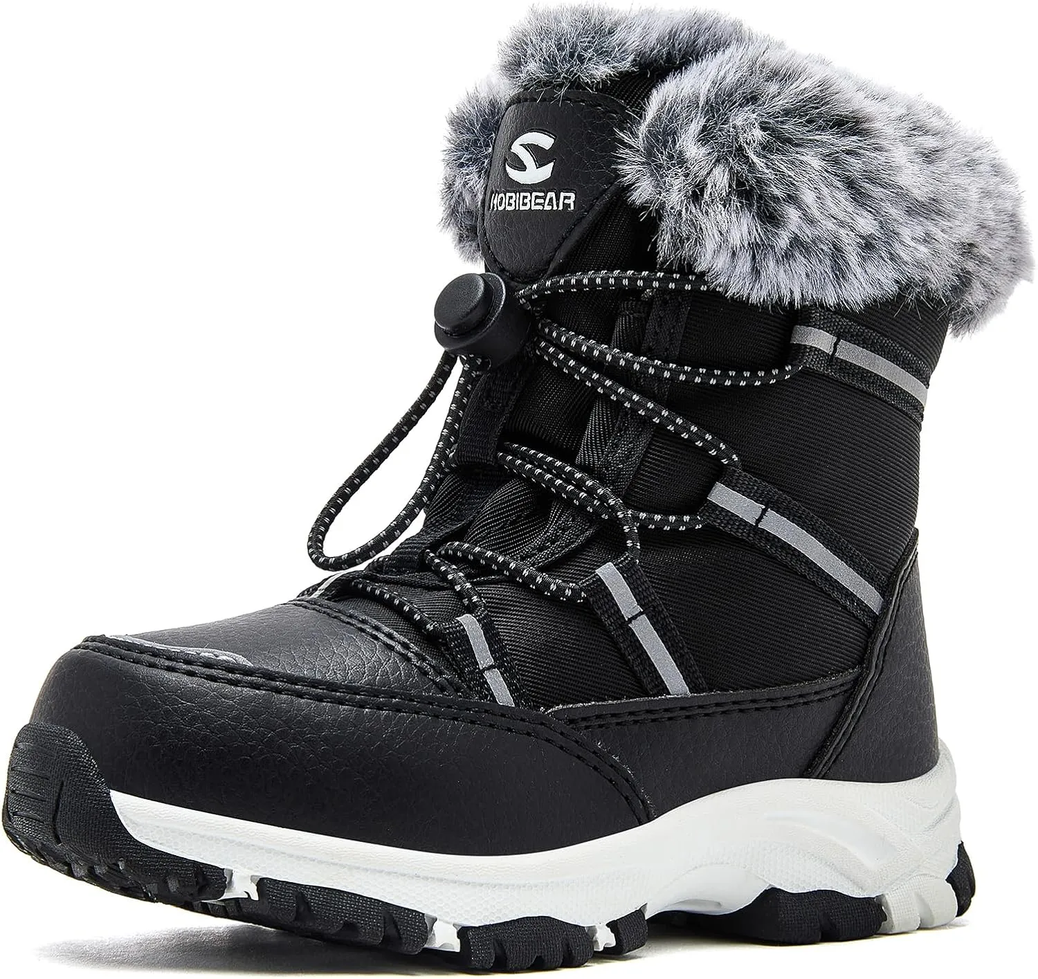 HOBIBEAR Boys Girls Toddler Snow Boots Waterproof Slip Resistant Outdoor Winter Boot Shoes(Toddler/Little Kids/Big Kids)