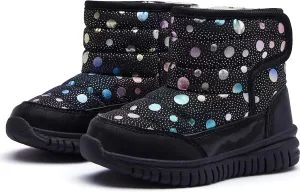 HOBIBEAR Boys Girls Toddler Snow Boots Waterproof Slip Resistant Outdoor Winter Shoes(Toddler/Little Kids/Big Kids)
