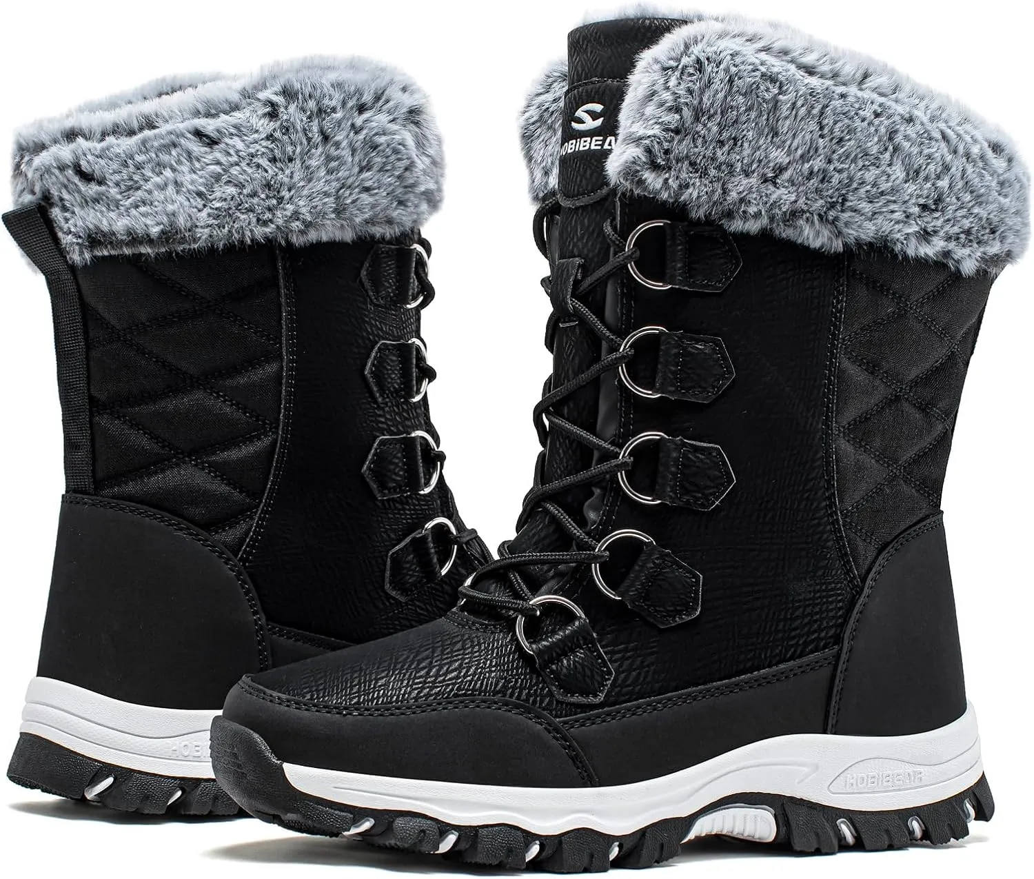 HOBIBEAR Girls Boys Kids Snow Boots Waterproof Slip Resistant Outdoor Winter Shoes(Kids/Little Kids/Big Kids)