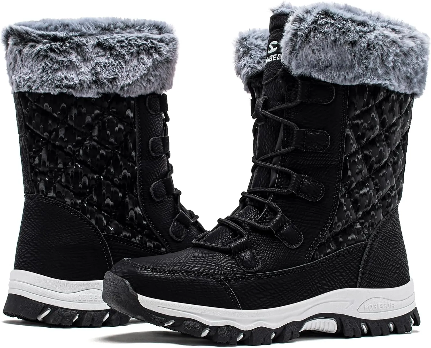 HOBIBEAR Girls Boys Kids Snow Boots Waterproof Slip Resistant Outdoor Winter Shoes(Kids/Little Kids/Big Kids)