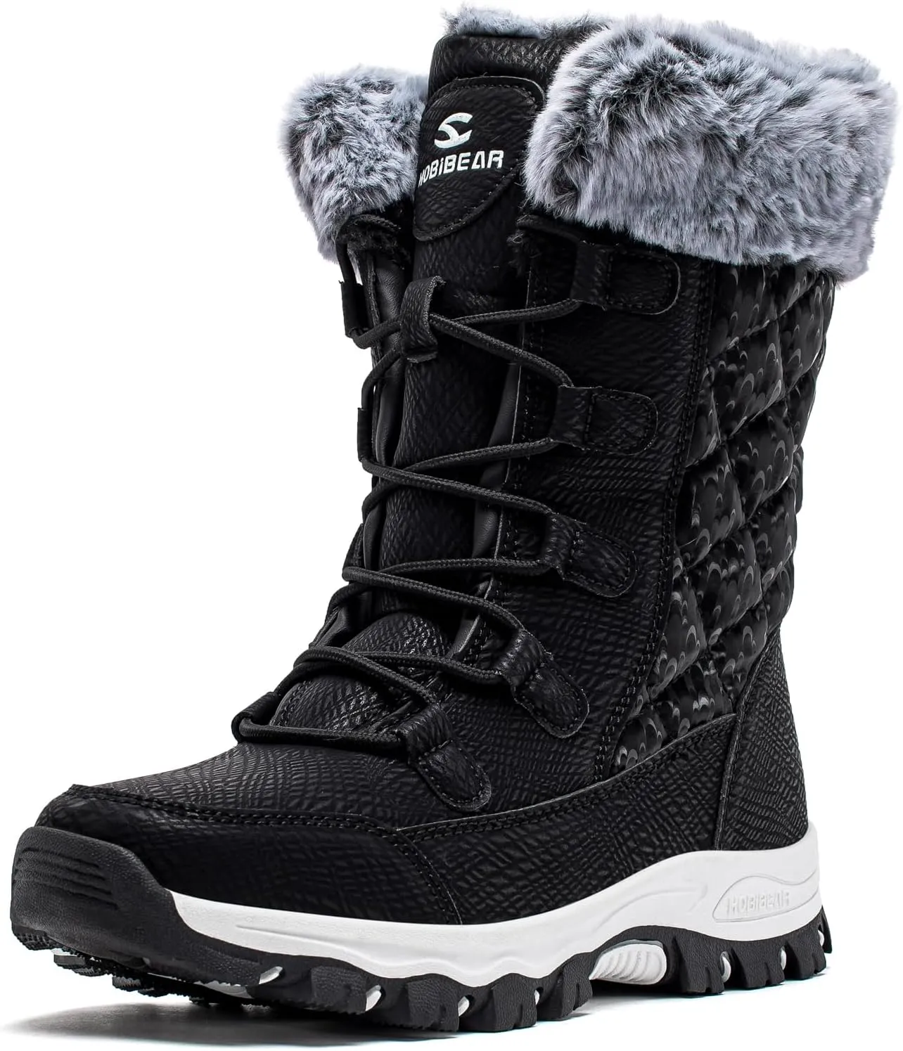 HOBIBEAR Girls Boys Kids Snow Boots Waterproof Slip Resistant Outdoor Winter Shoes(Kids/Little Kids/Big Kids)