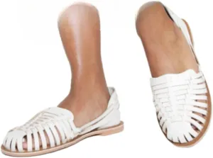 Huaraches for Women Dressy Water Sandals Mexican Leather Woven Wide Width No Slip Low Heel Round Toes Loafers Slip On Shower Shoes Waterproof Casual Comfort Walking Slides Summer Beach Party Vacation