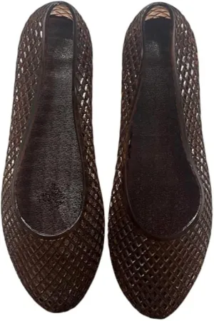 Jelly Mesh Ballet Flats for Women Clear Jelly Sandals Slip On Loafers Breathable - Comfortable Walking Causal Lightweight Running Beach Travel Cruise Vacation Standing All Day Summer Trendy No Slip