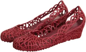 Jelly Mesh Ballet Flats for Women Jelly Sandals Hollow Wedge Water Slides Slip on Loafers No Slip Platform Lightweight Breathable Low Top Dressy Ballerina Shoes Summer Beach Party Cruise Vacation