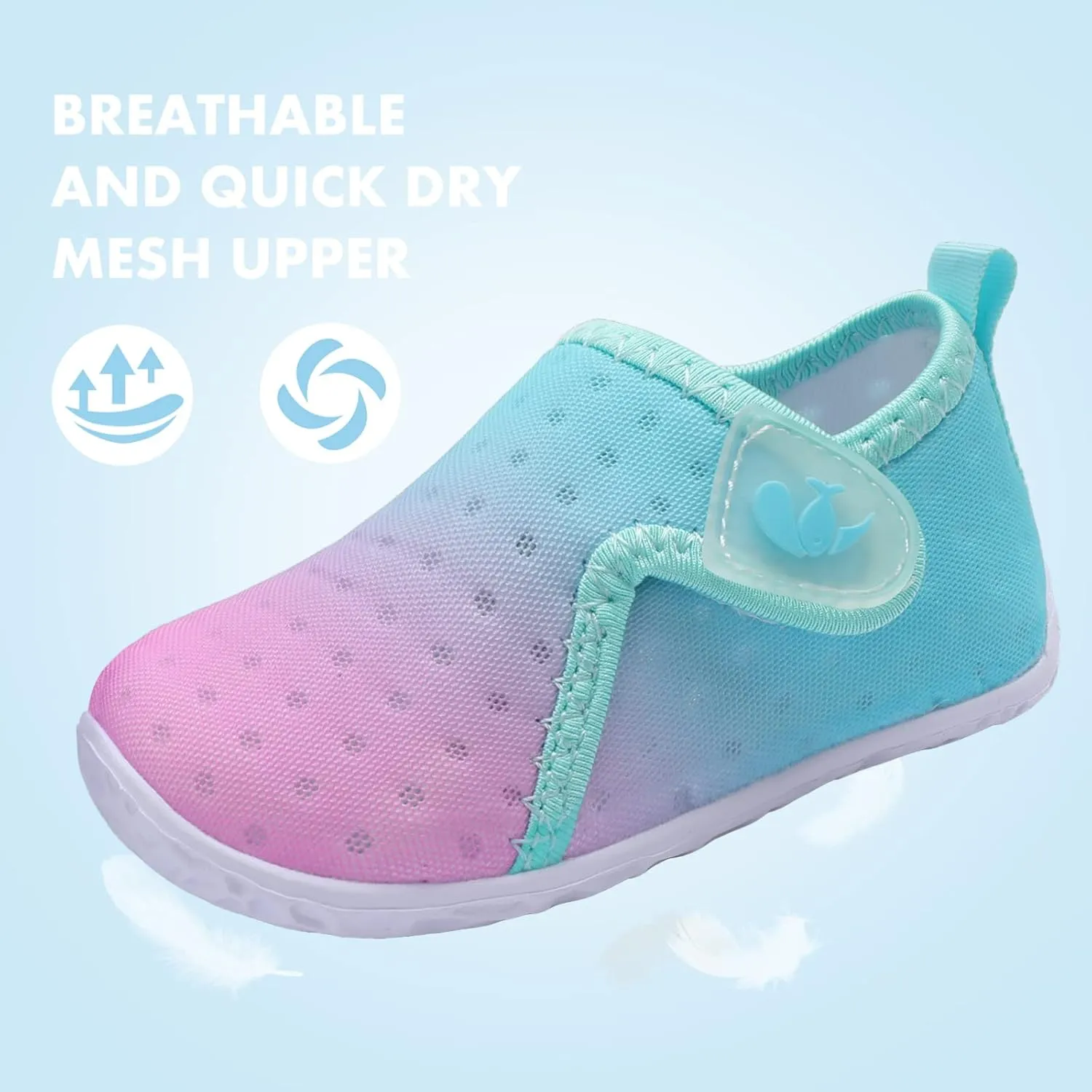 JIASUQI Baby Boys Girls Barefoot Swim Pool Water Shoes Beach Walking Sandals Athletic Sneakers