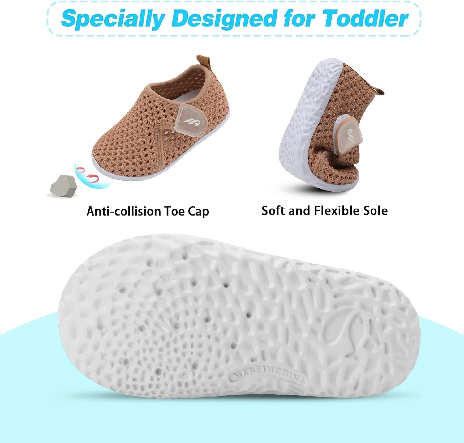 JIASUQI Baby Boys Girls Barefoot Swim Pool Water Shoes Beach Walking Sandals Athletic Sneakers