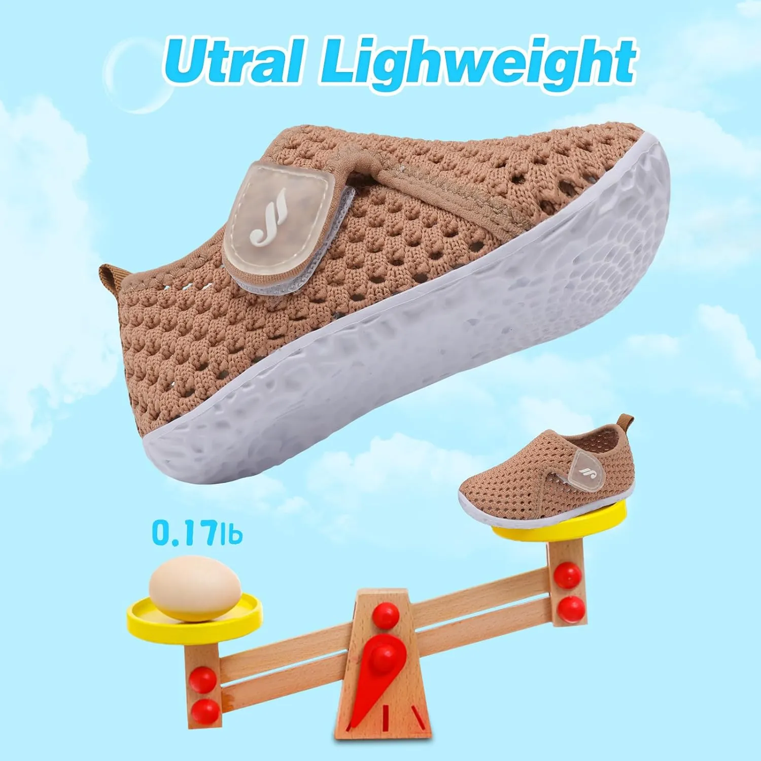 JIASUQI Baby Boys Girls Barefoot Swim Pool Water Shoes Beach Walking Sandals Athletic Sneakers