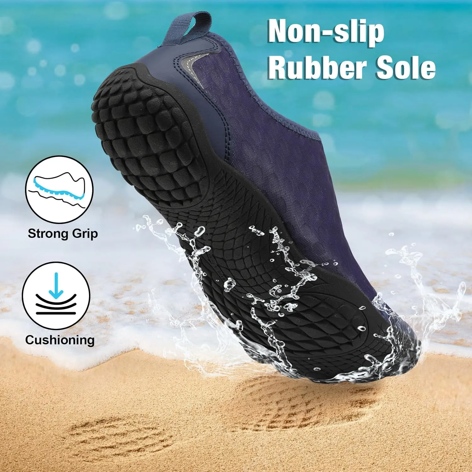 JIASUQI Water Shoes for Men Women Barefoot Swim Beach Shoes Quick Dry Water Sandals Sneakers for Adults