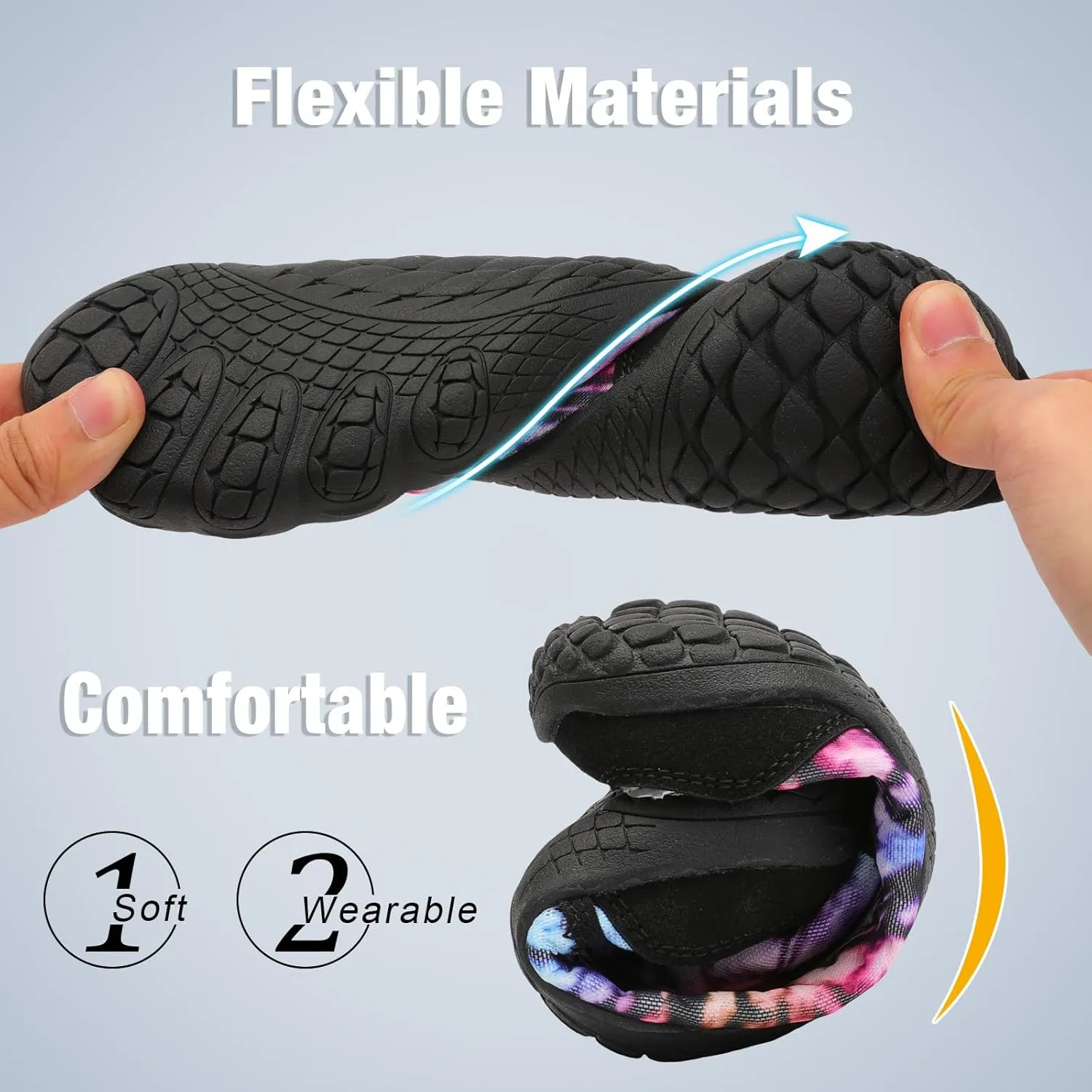 JIASUQI Water Shoes for Men Women Barefoot Swim Beach Shoes Quick Dry Water Sandals Sneakers for Adults