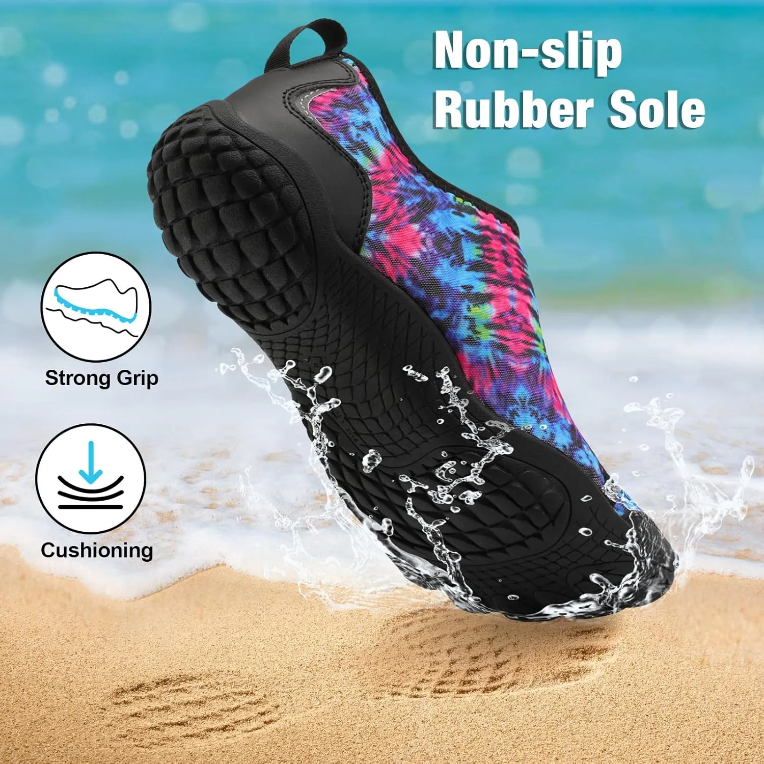 JIASUQI Water Shoes for Men Women Barefoot Swim Beach Shoes Quick Dry Water Sandals Sneakers for Adults