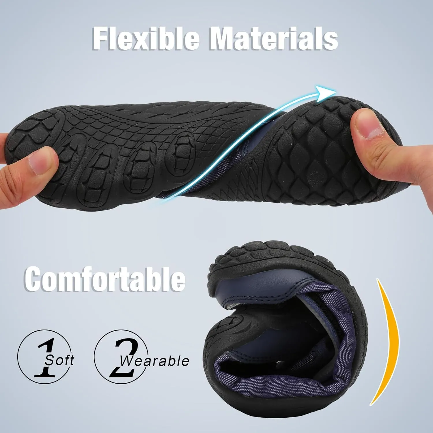 JIASUQI Water Shoes for Men Women Barefoot Swim Beach Shoes Quick Dry Water Sandals Sneakers for Adults