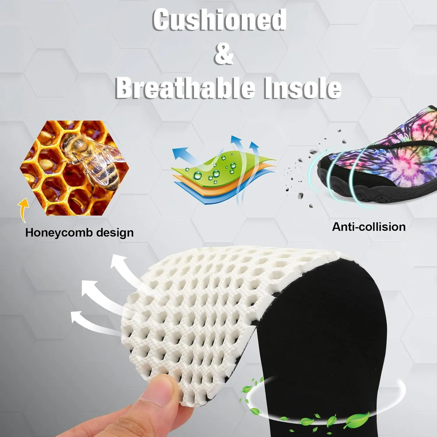 JIASUQI Water Shoes for Men Women Barefoot Swim Beach Shoes Quick Dry Water Sandals Sneakers for Adults