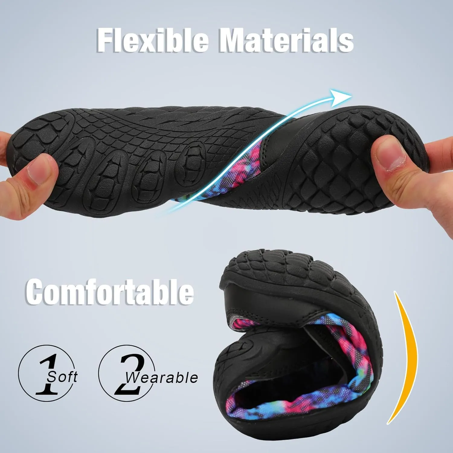 JIASUQI Water Shoes for Men Women Barefoot Swim Beach Shoes Quick Dry Water Sandals Sneakers for Adults