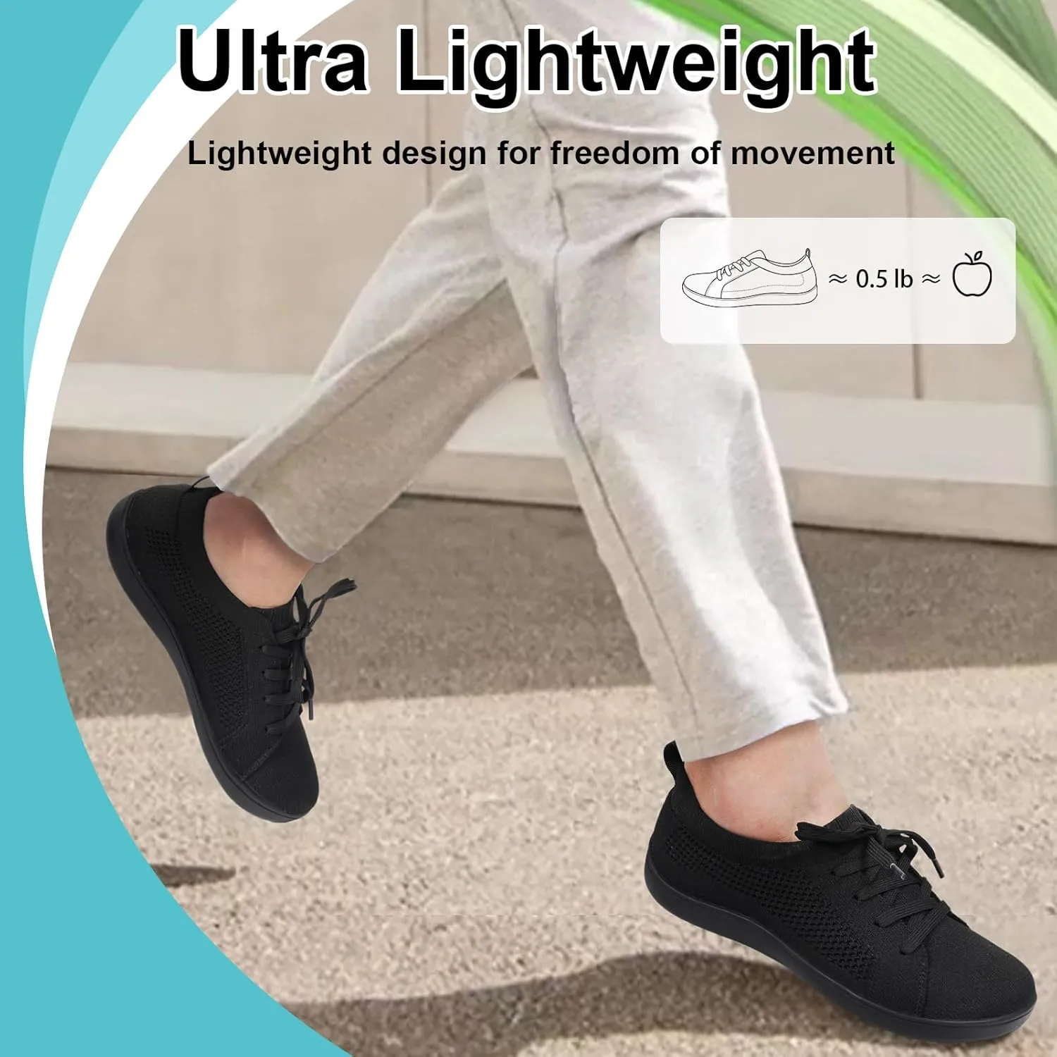 JOINFREE Mens Wide Toe Barefoot Shoes Minimalist Walking Shoes Zero Drop Mesh Workout Sneakers Breathable Casual Running Shoes