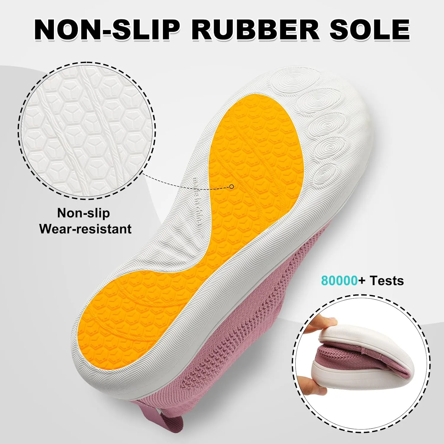 JOINFREE Women's Minimalist Walking Shoes Wide Toe Barefoot Shoes Zero Drop Casual Sneakers Breathable Slip On Tennis Shoes