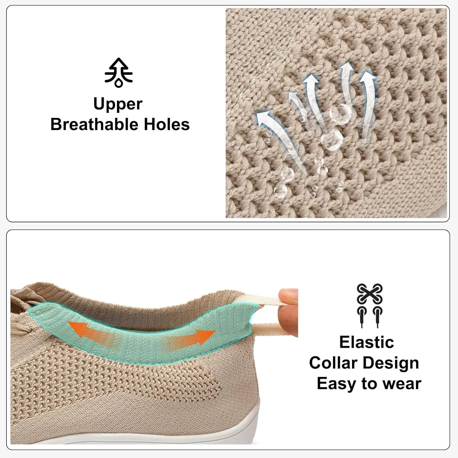 JOINFREE Women's Minimalist Walking Shoes Wide Toe Barefoot Shoes Zero Drop Casual Sneakers Breathable Slip On Tennis Shoes