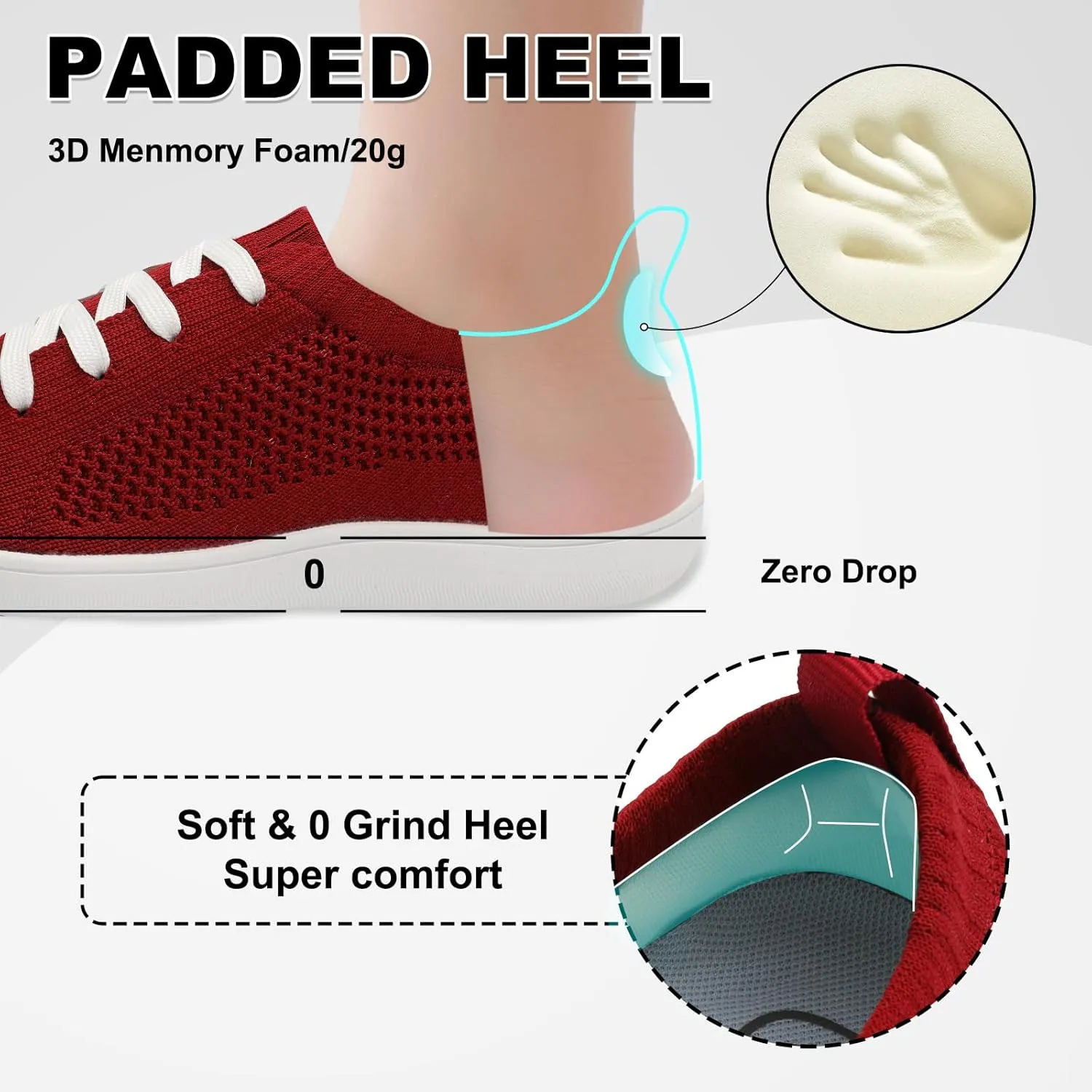 JOINFREE Women's Minimalist Walking Shoes Wide Toe Barefoot Shoes Zero Drop Casual Sneakers Breathable Slip On Tennis Shoes
