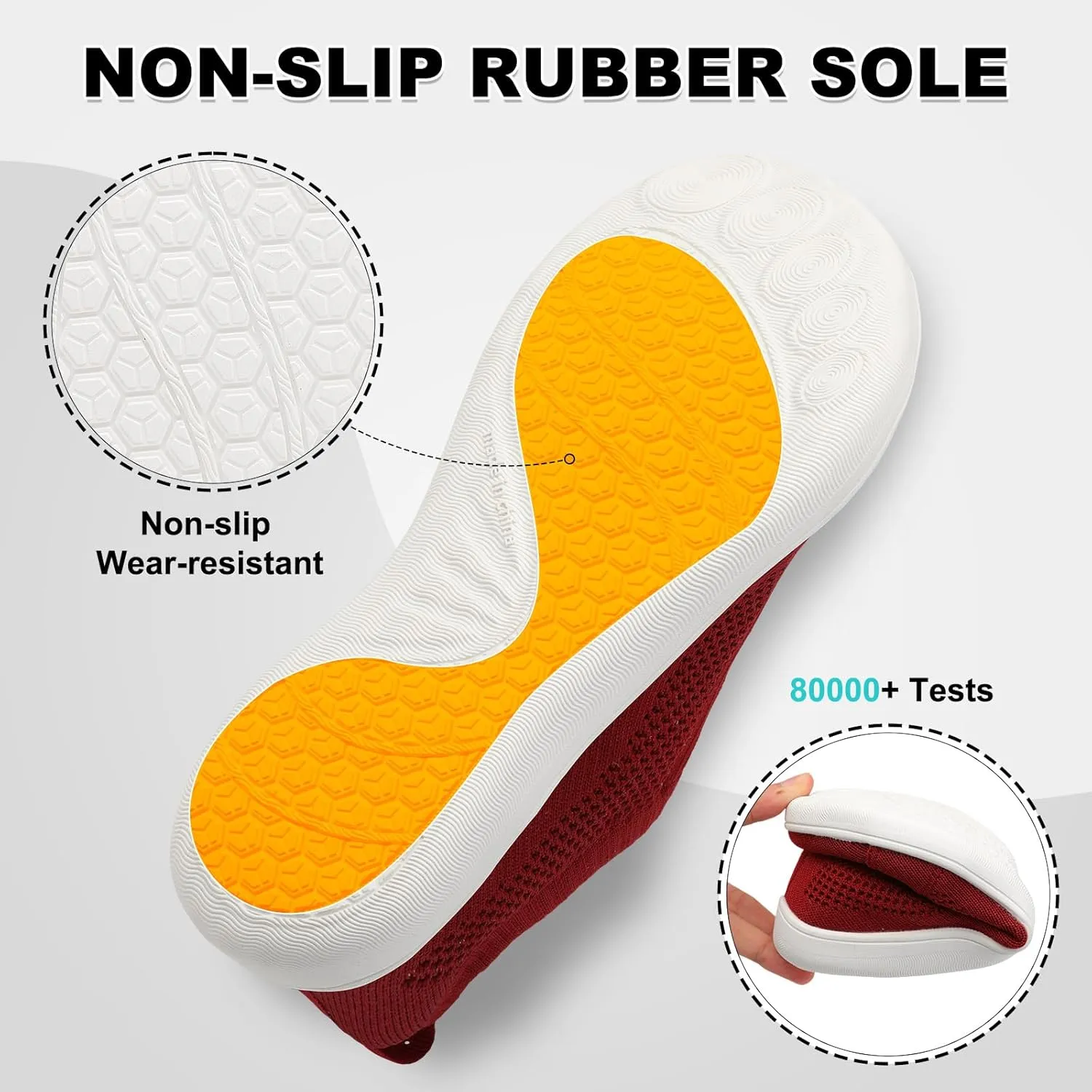JOINFREE Women's Minimalist Walking Shoes Wide Toe Barefoot Shoes Zero Drop Casual Sneakers Breathable Slip On Tennis Shoes