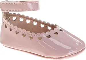 Josmo Baby Girl Dress Shoes Soft Sole Flats Crib Shoes Bowknot & Floral Design for Newborn & First Walker Sandals Size 2-4 Infant
