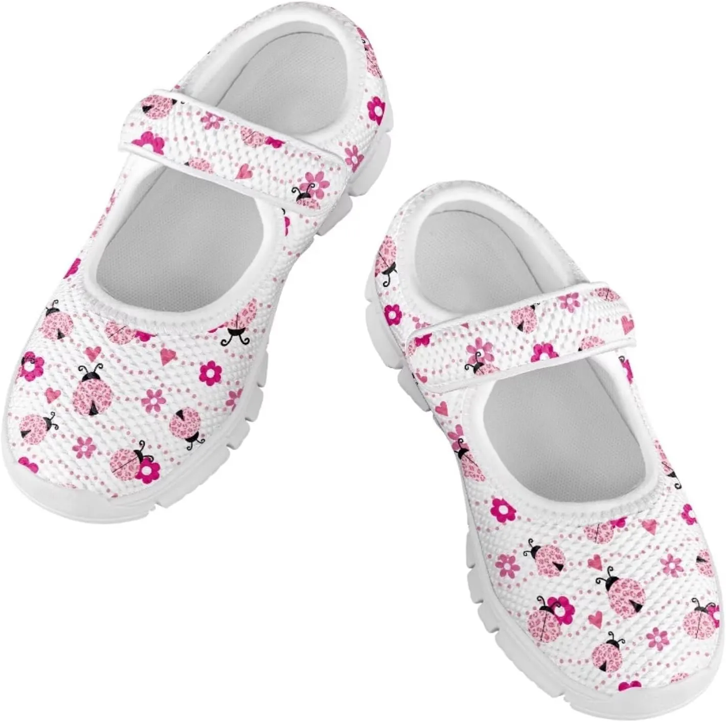JoyLamoria Floral Ladybug Toddler Mary Jane Shoes - Little Girl Elegant Ballet Flats Perfect for Parties & School Events Fashion Ladybug Dress Shoes