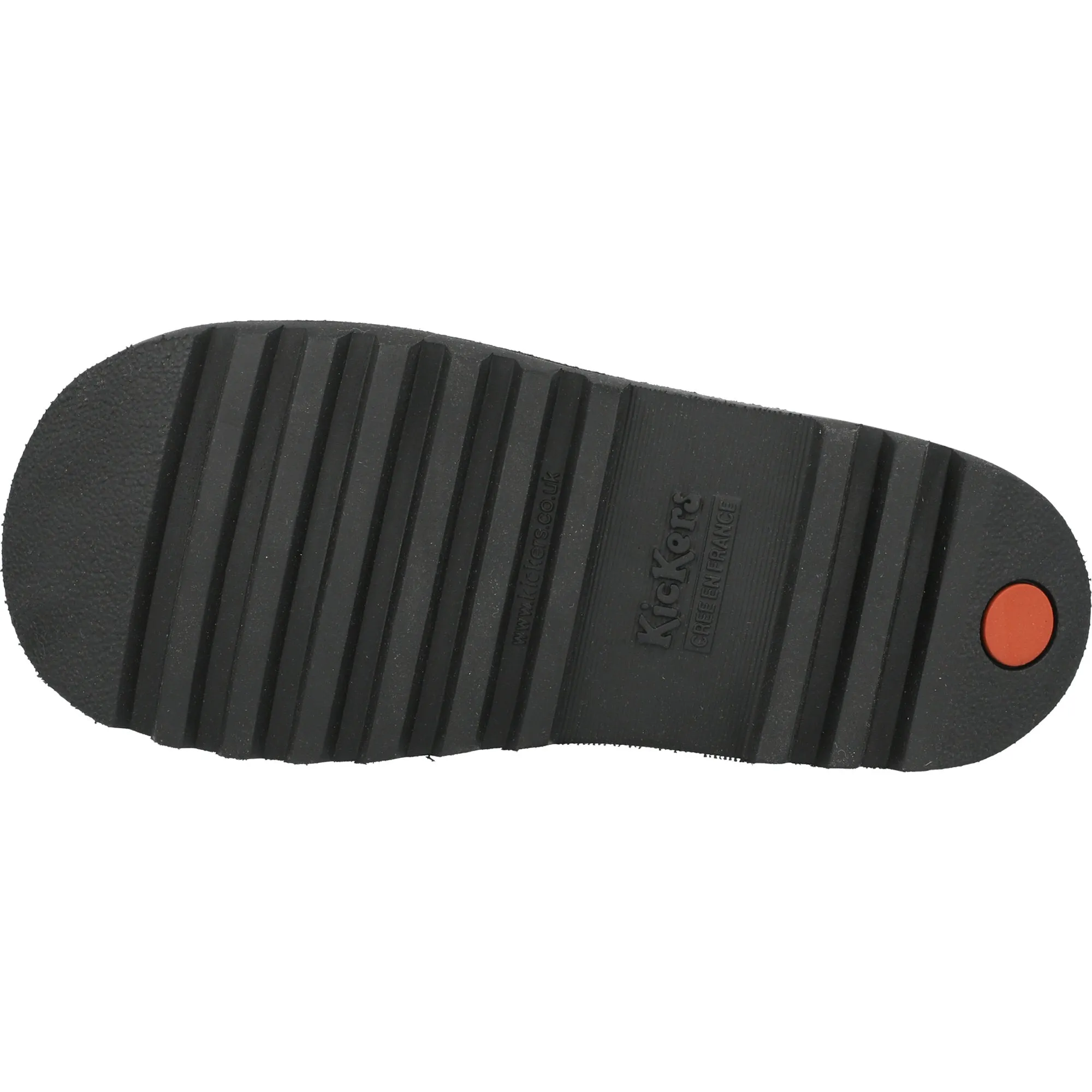 Kickers Kick Hi Zip Black Leather Boots for Kids
