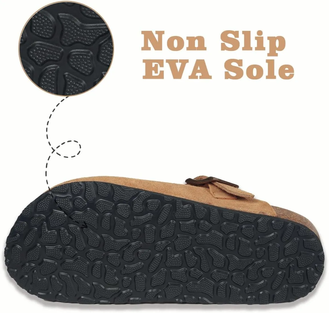 Kids Suede Clogs Boys Girls Cork Footbed Potato Shoes Classic Slip On Leather Mules Children Indoor Outdoor Sandals with Adjustable Buckle