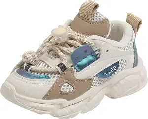Kids Unisex Sneakers Lace-Up Tennis Shoes for Boys and Girls Running Walking Shoes Chunky Athletic Casual Sneakers
