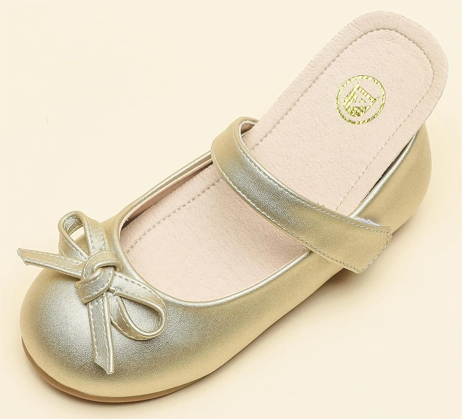 kkdom Girl's Dress Shoes Cute Bow Mary Jane Ballet Flats School Shoes for Toddler/Little Kid/Big Kid
